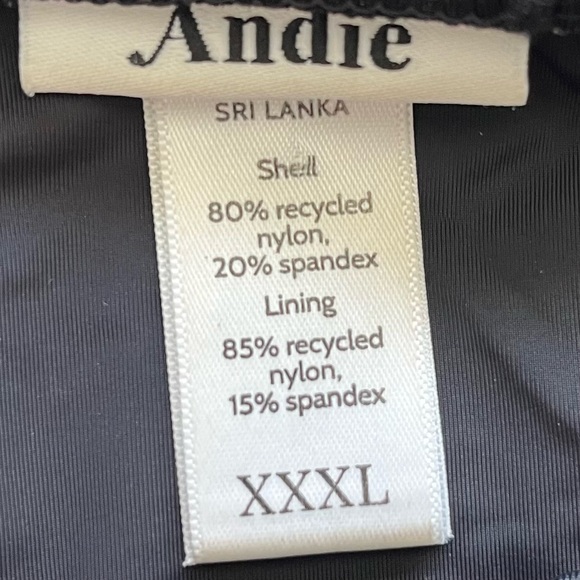 ANDIE Swim The Malibu One Piece Swimsuit Smooth Black Size XXXL Style AO295 - Picture 7 of 10